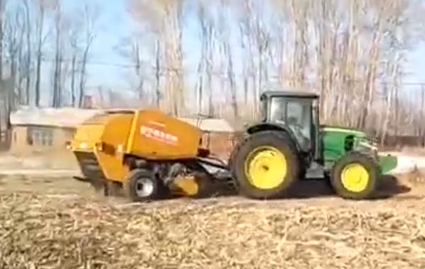 視頻工作：四平隆發機械9YJ-1.3圓包打捆機