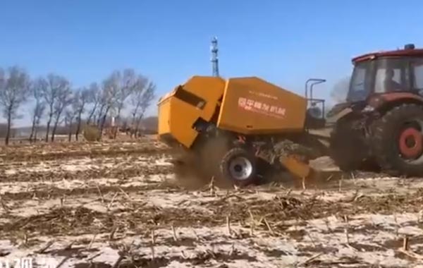 視頻工作：四平隆發機械9YJ-1.3圓包打捆機